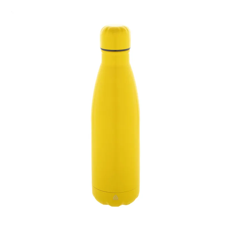 Alabastro – Borraccia in acciaio inox riciclato 790 ml, colore Giallo, vista fronte