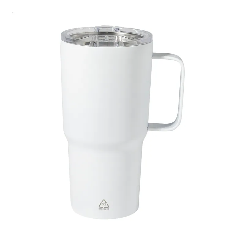 Calma – Tumbler termico in acciaio inox riciclato 600 ml, colore Bianco, vista dettaglio
