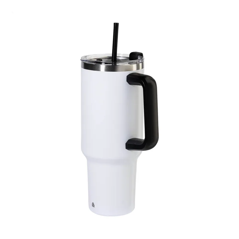 Arenaria – Tumbler termico in acciaio inox riciclato 1200 ml, colore Bianco