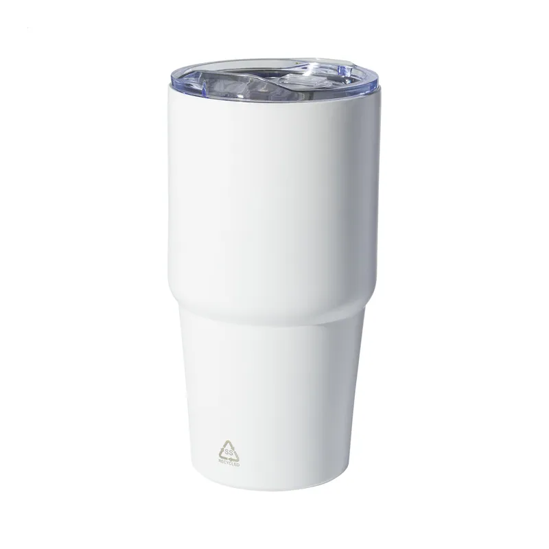 Susino – Tumbler termico in acciaio inox riciclato 600 ml, colore Bianco