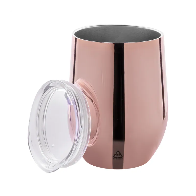 Diaspro – Tazza da viaggio in acciaio inox riciclato 350 ml, colore Rosa