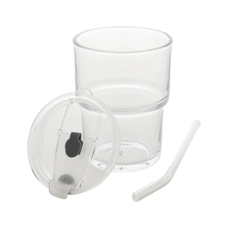 Peperino – Tazza da viaggio in vetro 400 ml, colore Trasparente