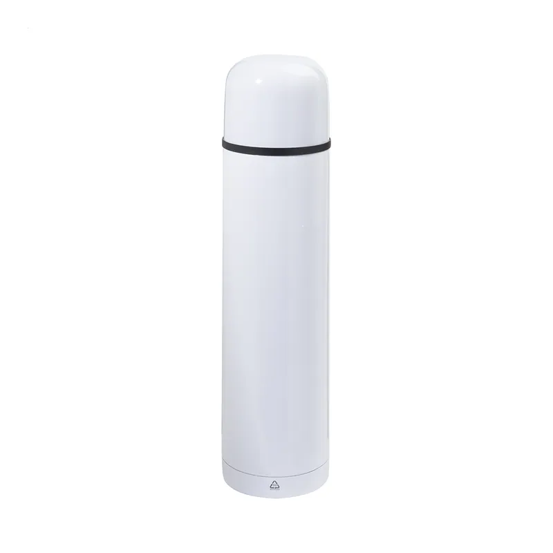 Faina – Thermos in acciaio inox riciclato 1 litro, colore Bianco, vista dettaglio