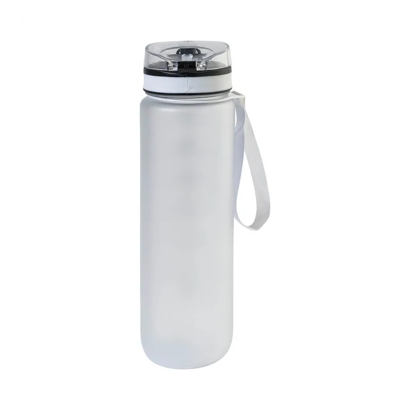 Leccio – Borraccia sportiva in RPET riciclato 1 litro, colore Bianco ghiacciato