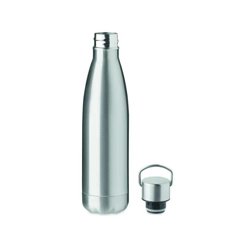 Arancio – Borraccia termica in acciaio inox 500 ml, colore Argento Opaco, vista dall alto