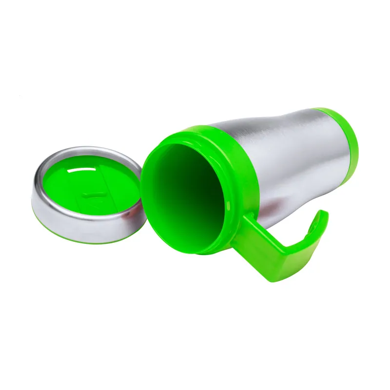 Ligustro – Tumbler termico in acciaio inox 450 ml, colore Lime verde / Argento