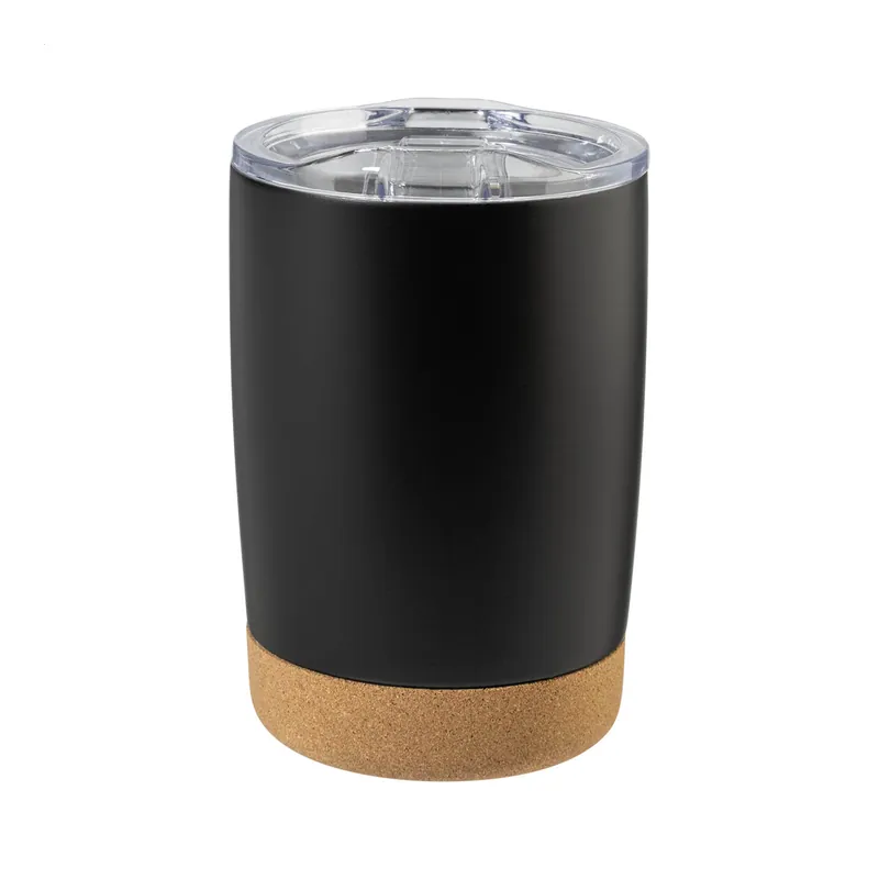 Begonia – Tumbler termico in acciaio inox 380 ml, colore Nero, vista fronte