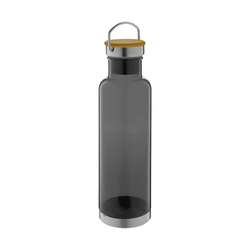 Sambuco – Borraccia in plastica 800 ml, colore Grigio scuro, vista fronte