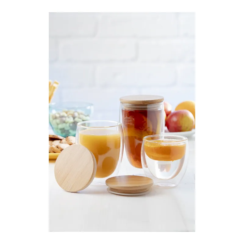 Lanca – Tumbler termico in vetro borosilicato 300 ml, colore Trasparente / Naturale