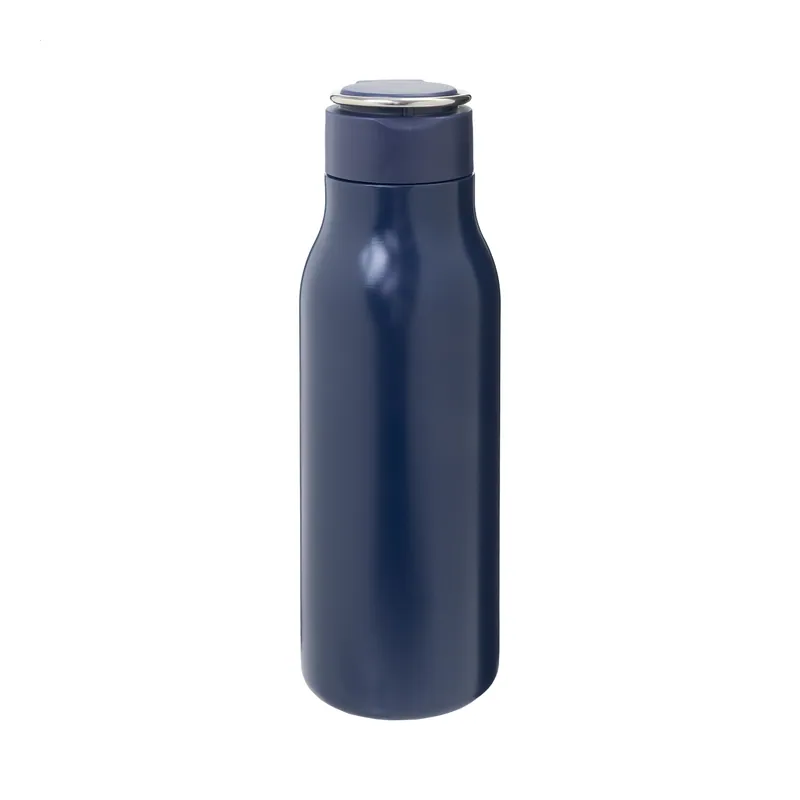 Berillo – Borraccia in acciaio inox 600 ml, colore Blu scuro, vista fronte