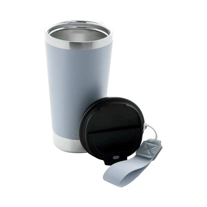 Mandorla – Tumbler termico in acciaio inox riciclato 430 ml, colore Blu