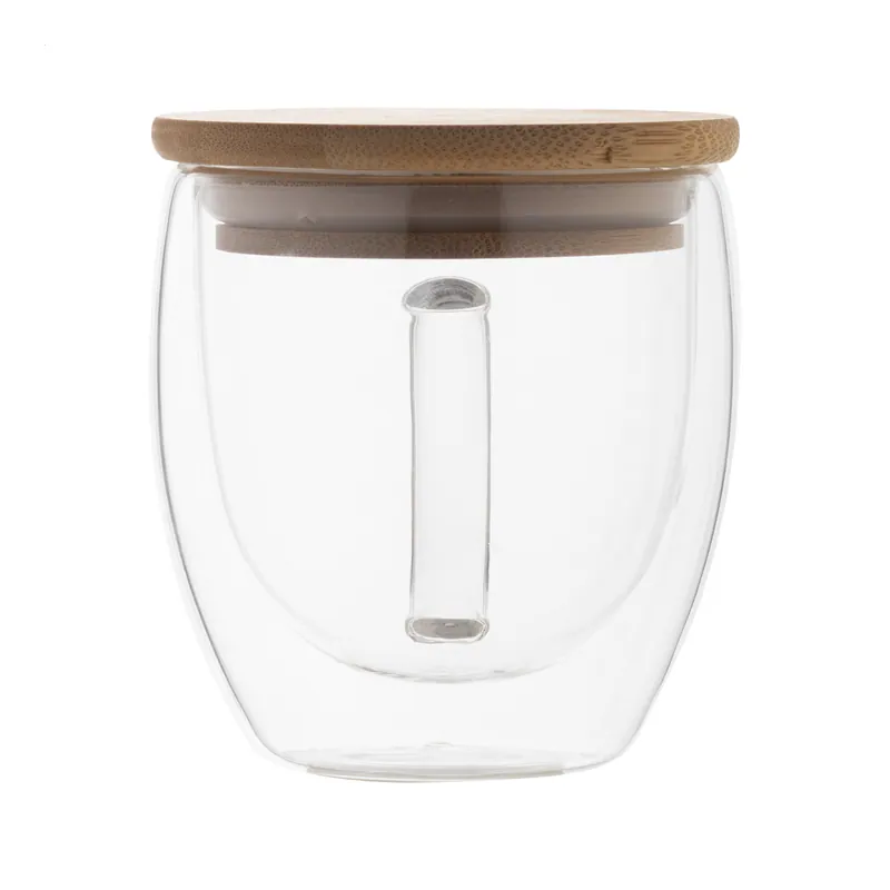 Grotta – Tumbler termico in vetro borosilicato 250 ml, colore Trasparente / Naturale