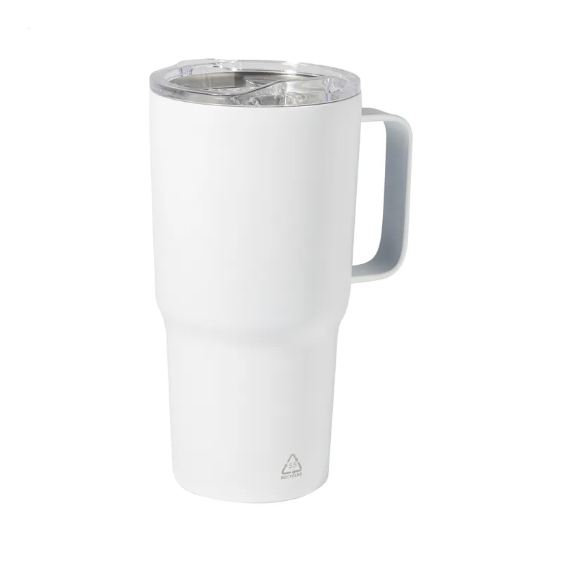 Calma – Tumbler termico in acciaio inox riciclato 600 ml, colore Bianco