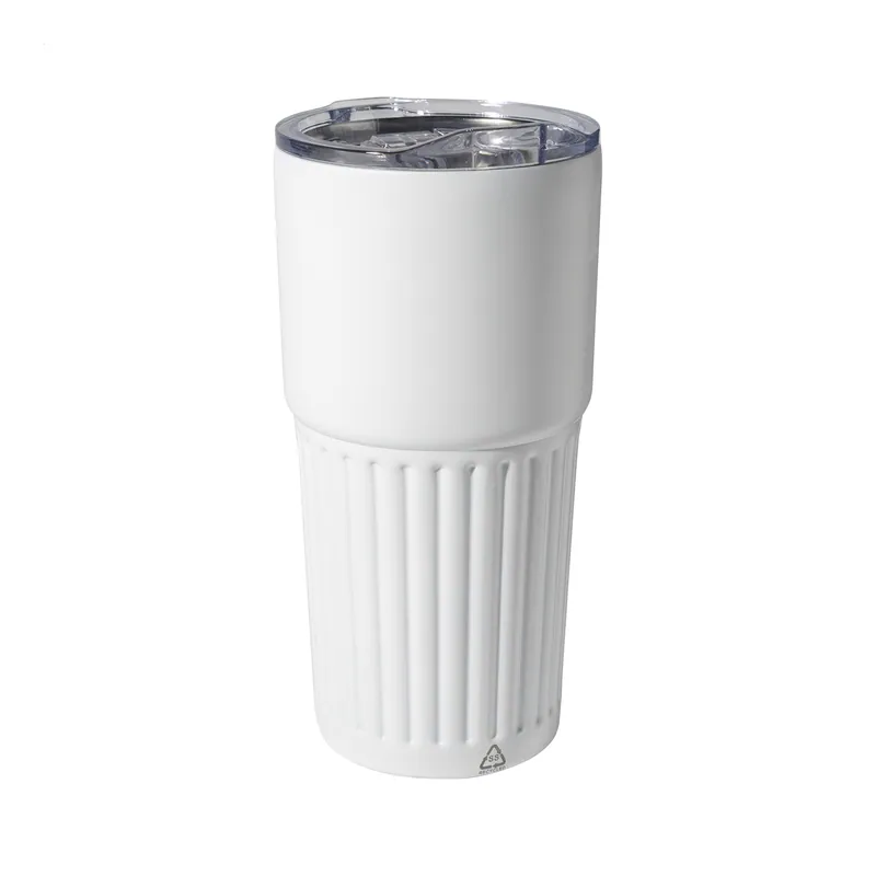 Sussurro – Tumbler termico in acciaio inox riciclato 600 ml, colore Bianco