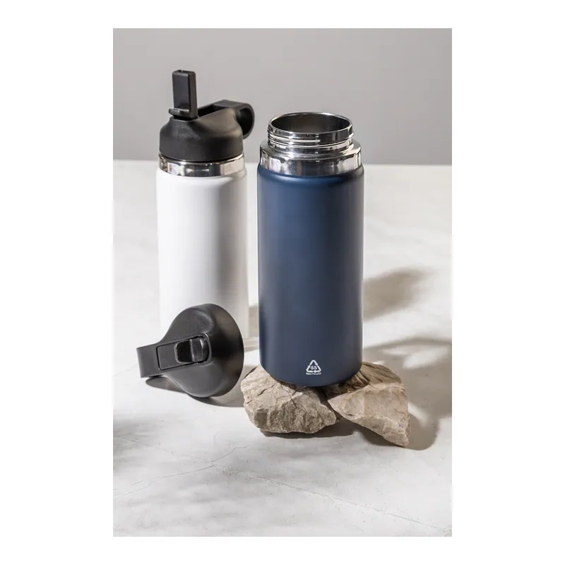 Lavagna – Borraccia termica in acciaio inox riciclato 500 ml, colore Bianco