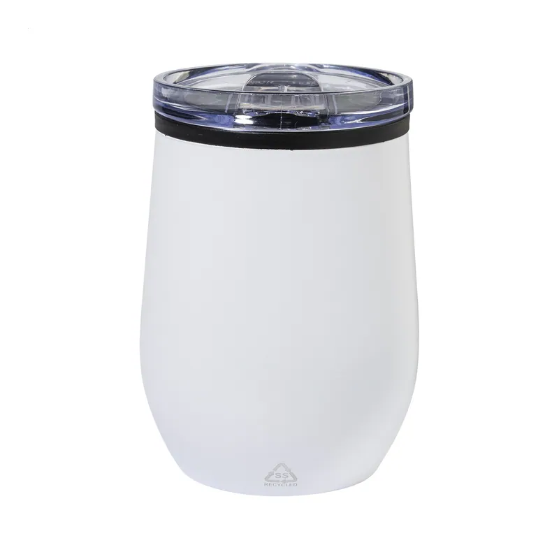 Primula – Tumbler termico in acciaio inox riciclato 350 ml, colore Bianco, vista dettaglio
