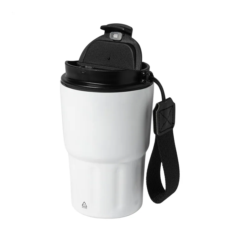 Argine – Tumbler termico in acciaio inox riciclato 350 ml, colore Bianco