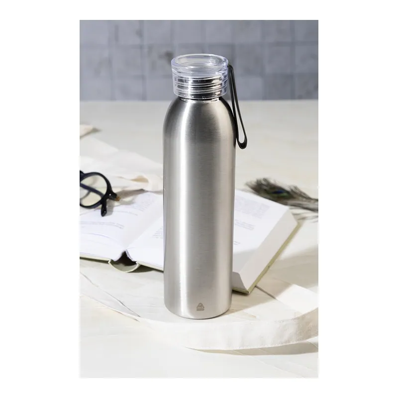 Scisto – Borraccia in acciaio inox riciclato 600 ml, colore Argento