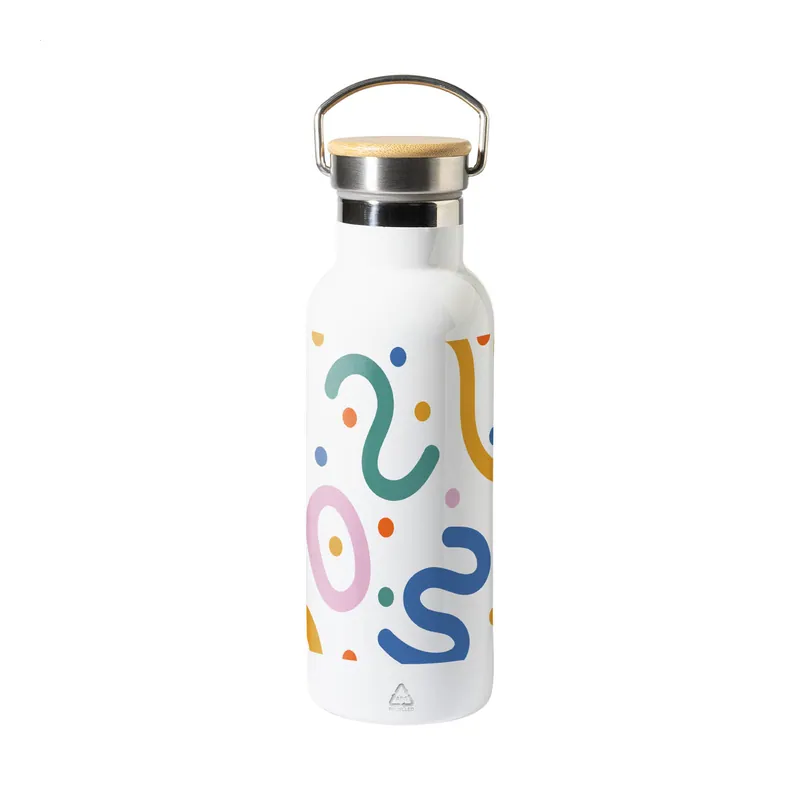 Ape – Borraccia termica in acciaio inox riciclato 500 ml, colore Bianco, vista dettaglio
