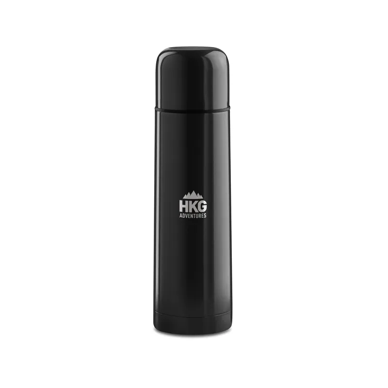 Tuono – Thermos in acciaio inox 500 ml, colore Nero, esempio di stampa