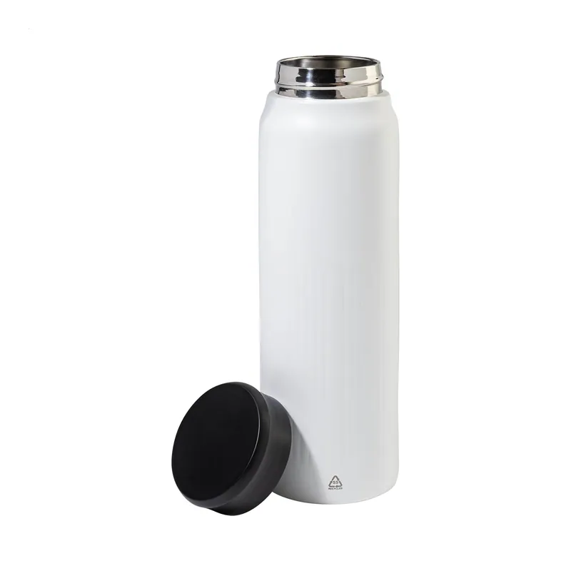 Poggio – Borraccia termica in acciaio inox riciclato 600 ml, colore Bianco