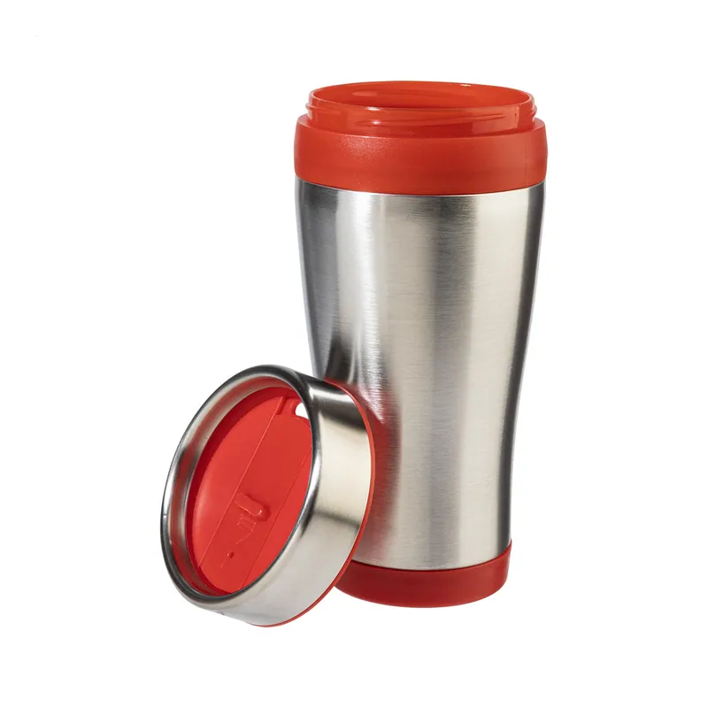 Melodia – Tumbler termico in acciaio inox 450 ml, colore Rosso / Argento