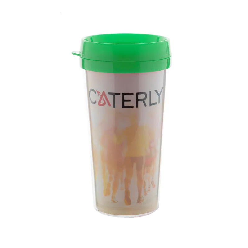 Porfido – Tumbler termico in plastica 450 ml, colore Verde