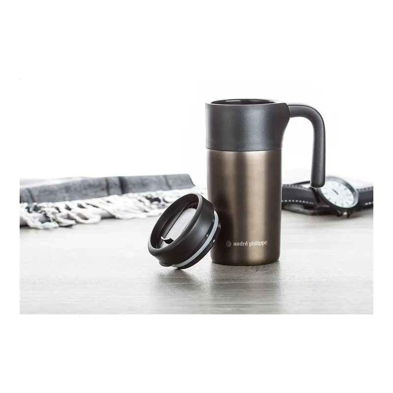 Poiana – Tumbler termico in acciaio inox 330 ml, colore Bronzo / Nero