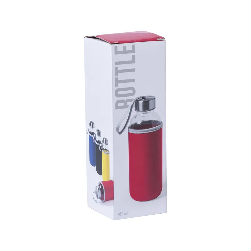 Falesia – Borraccia in vetro 420 ml, colore Rosso