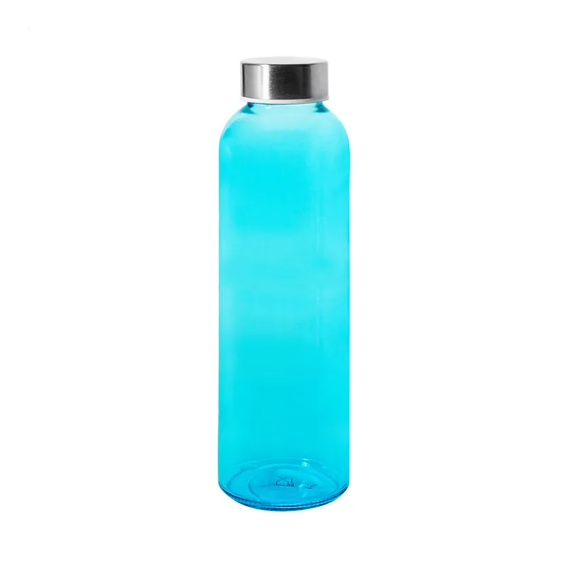 Falò – Borraccia in vetro 500 ml, colore Blu, vista fronte