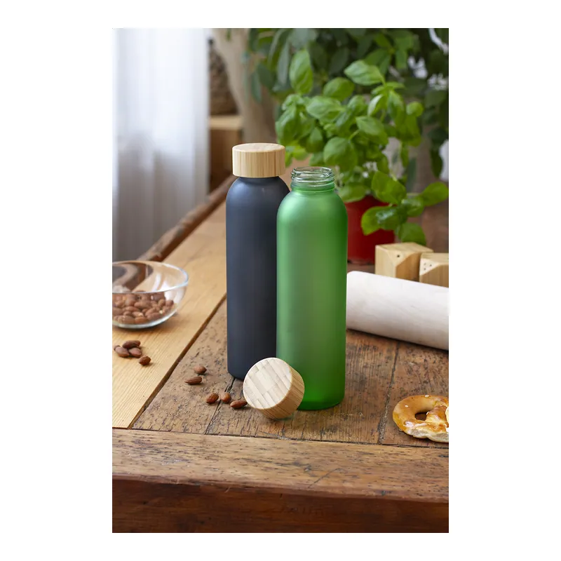 Cinciallegra – Borraccia in vetro 500 ml, colore Blu