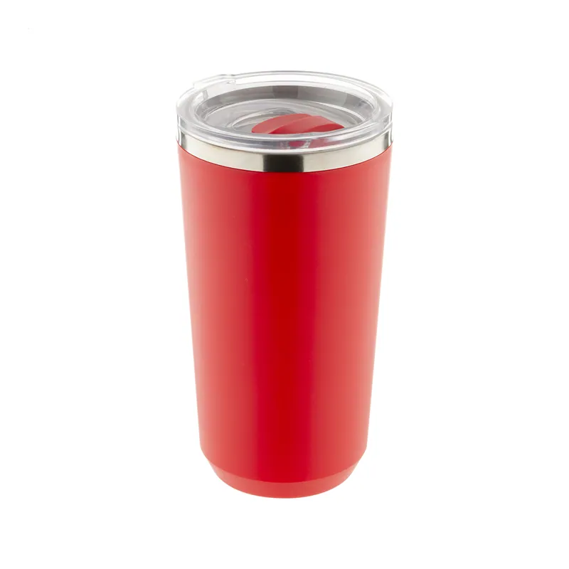 Veronica – Bicchiere riutilizzabile in polipropilene 500 ml, colore Rosso, vista fronte