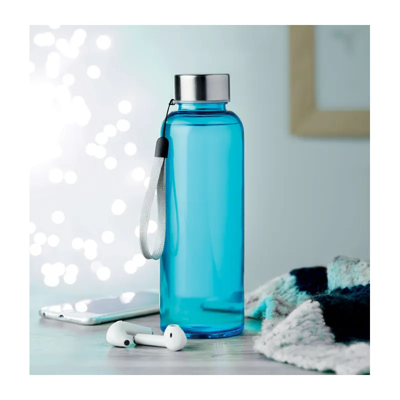 Gabbiano – Borraccia sportiva in Tritan 500 ml, colore Blu Trasparente, foto ambientata