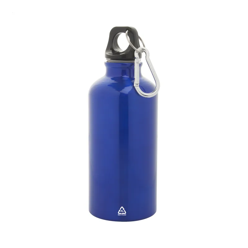 Upupa – Borraccia in alluminio 400 ml, colore Blu, vista fronte