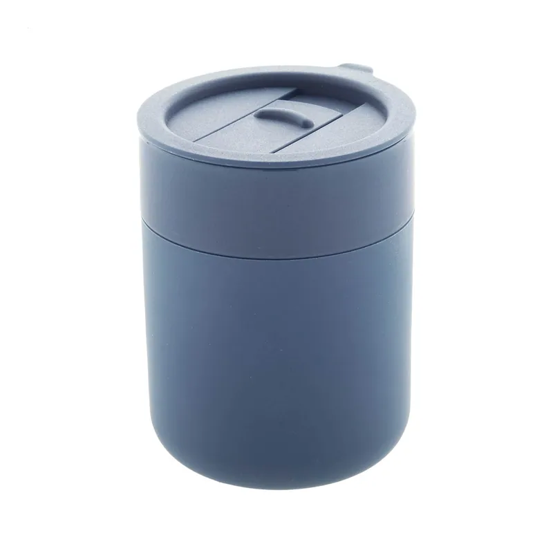 Ametista – Tazza da viaggio in silicone 300 ml, colore Blu, vista fronte