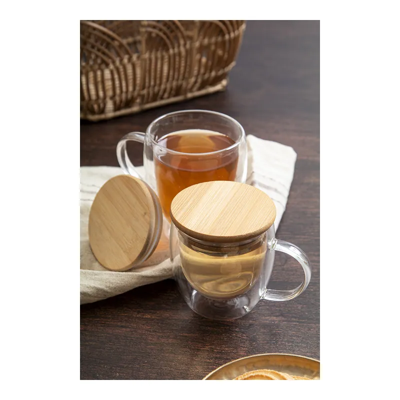 Grotta – Tumbler termico in vetro borosilicato 250 ml, colore Trasparente / Naturale