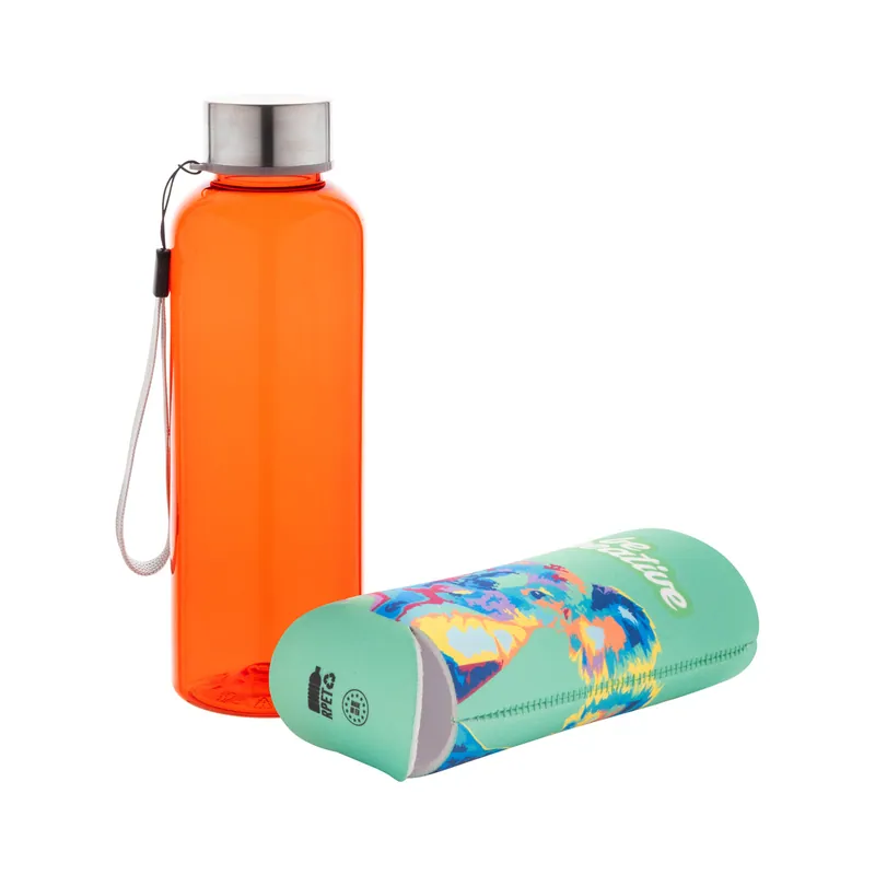 Forra – Borraccia in RPET riciclato 500 ml, colore Arancione / Bianco