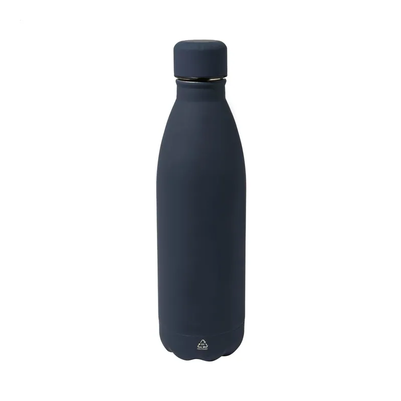 Quiete – Borraccia in acciaio inox riciclato 790 ml, colore Blu scuro, vista fronte