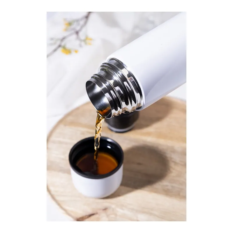 Faina – Thermos in acciaio inox riciclato 1 litro, colore Bianco