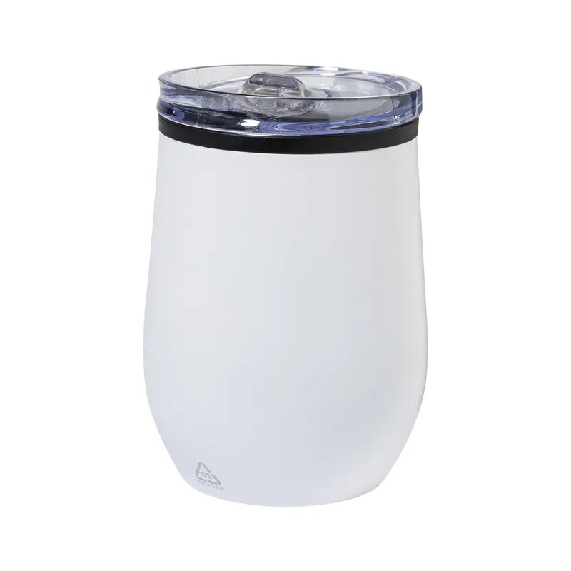 Primula – Tumbler termico in acciaio inox riciclato 350 ml, colore Bianco