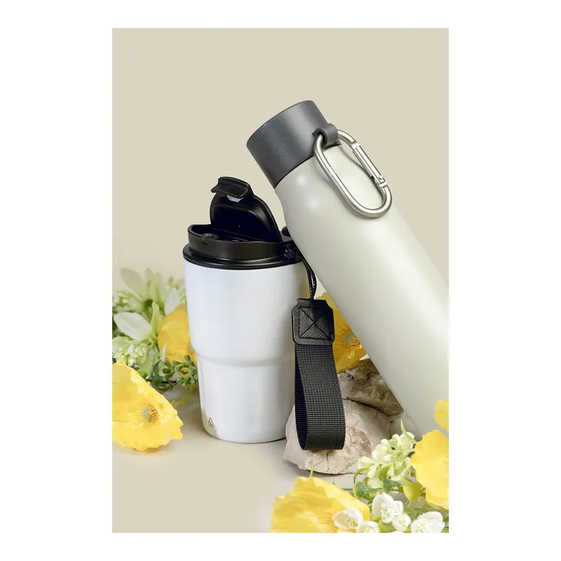 Argine – Tumbler termico in acciaio inox riciclato 350 ml, colore Bianco