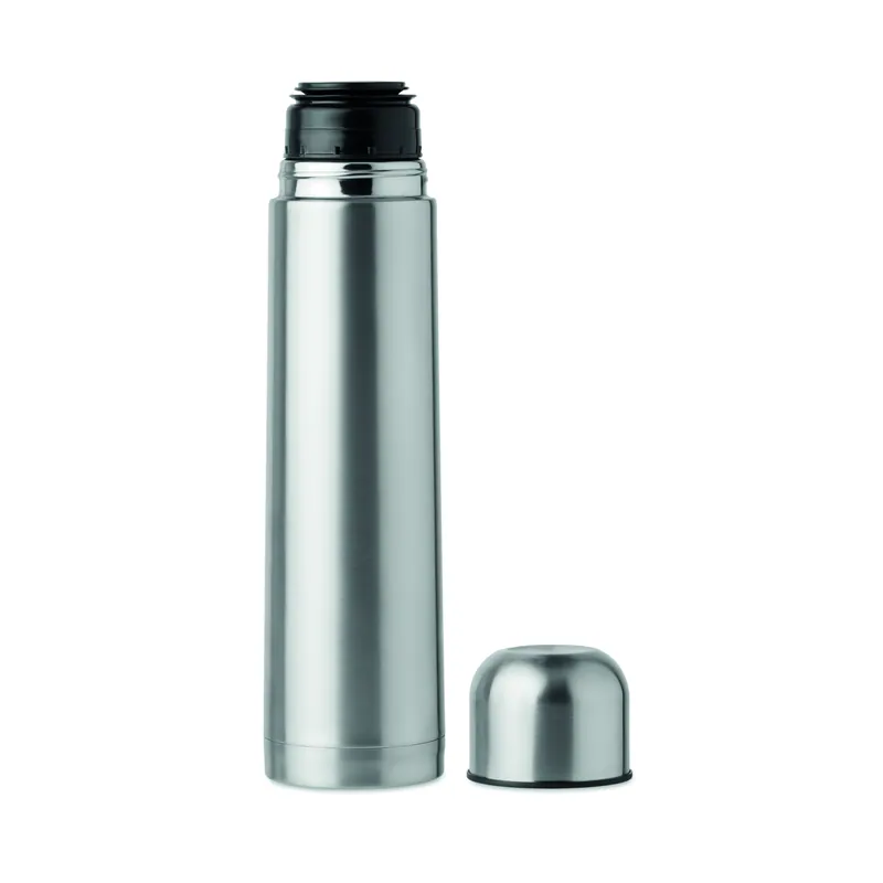 Pendio – Thermos in acciaio inox 1 litro, colore Argento Opaco, vista aperta