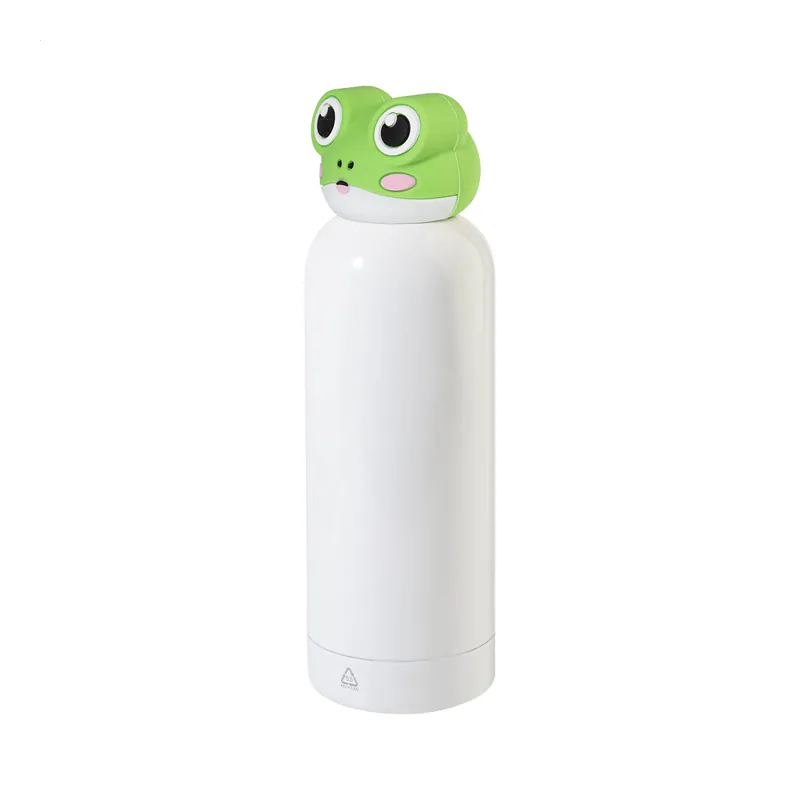 Barlume – Borraccia termica in acciaio inox riciclato 500 ml, colore Bianco / Verde
