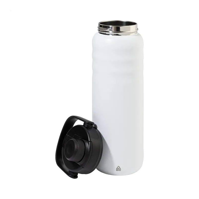 Muflone – Borraccia termica in acciaio inox riciclato 600 ml, colore Bianco