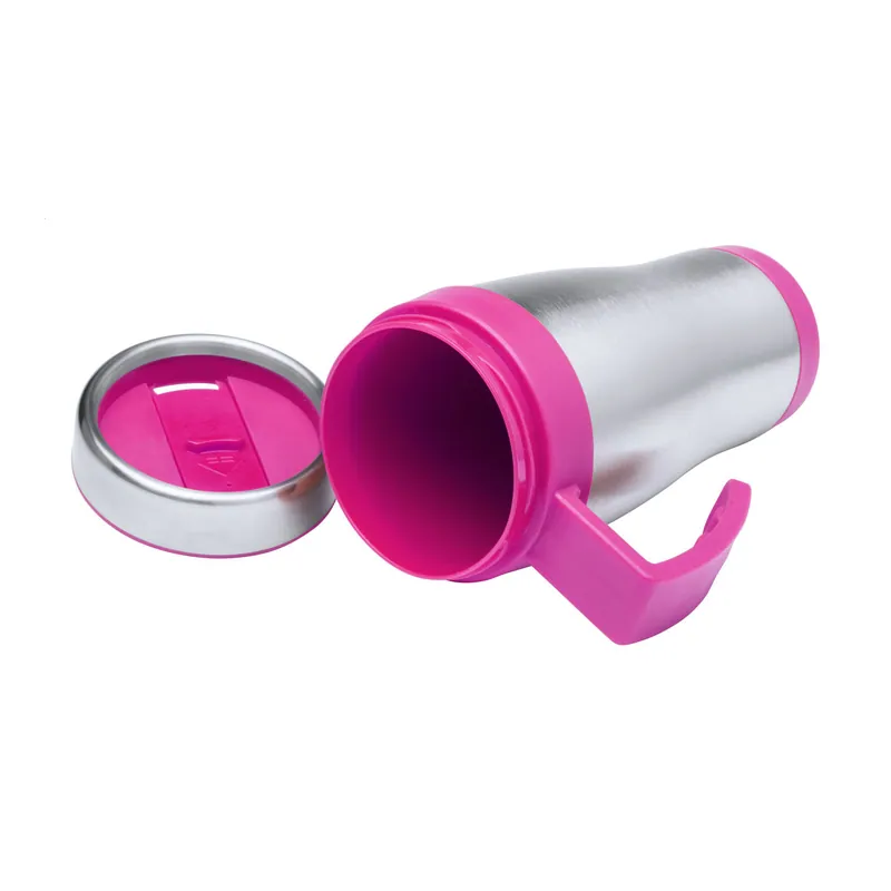 Ligustro – Tumbler termico in acciaio inox 450 ml, colore Fucsia / Argento