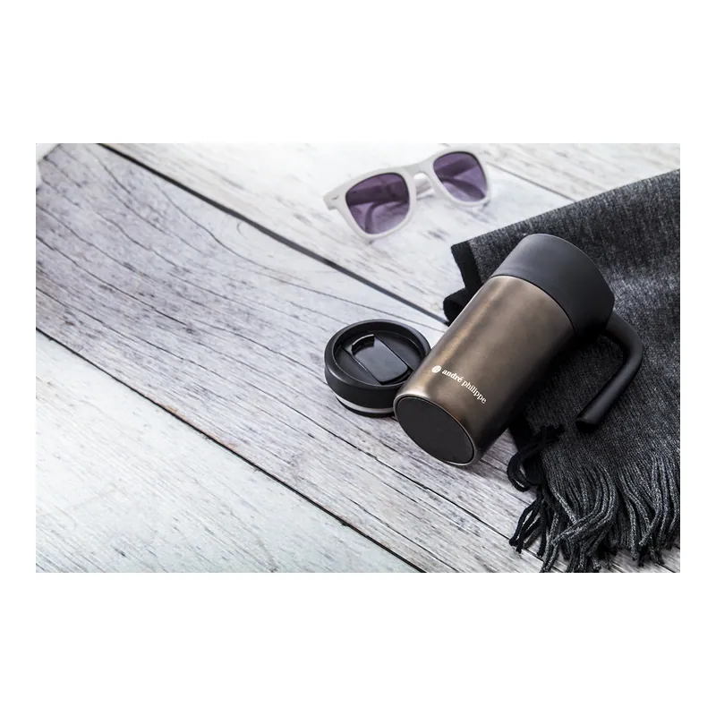 Poiana – Tumbler termico in acciaio inox 330 ml, colore Bronzo / Nero