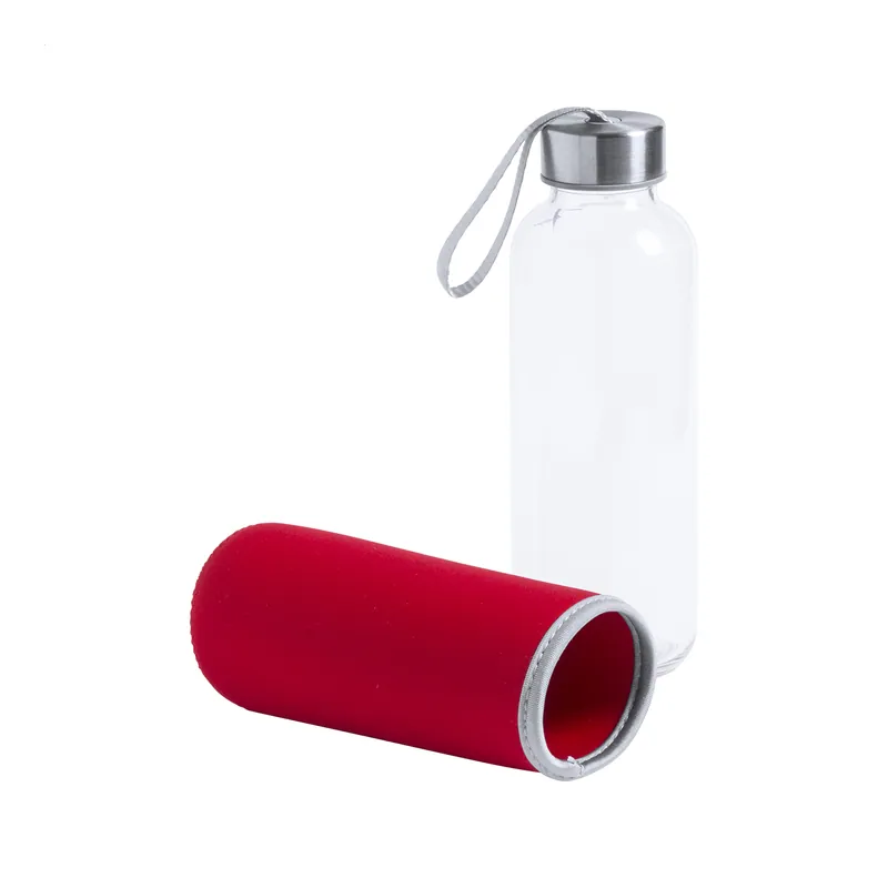 Falesia – Borraccia in vetro 420 ml, colore Rosso