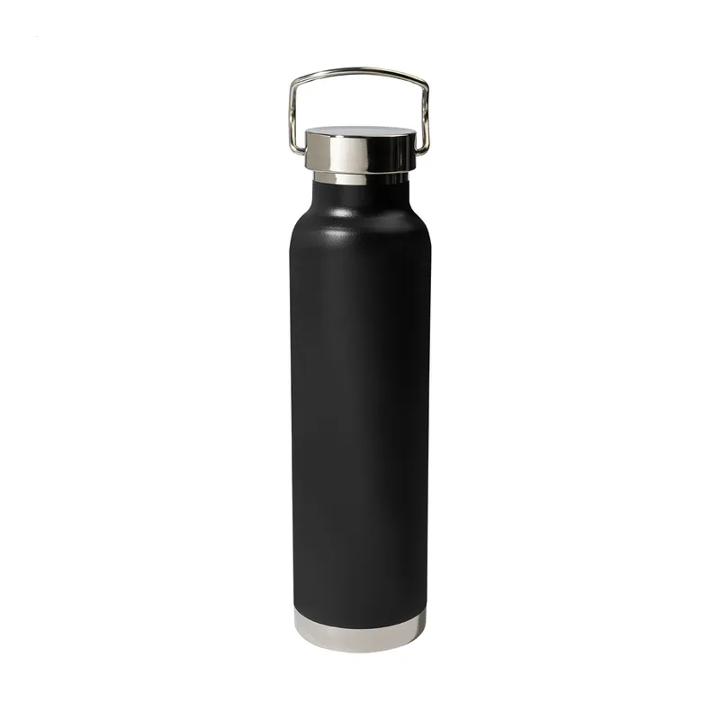 Vaniglia – Borraccia termica in acciaio inox 650 ml, colore Nero, vista fronte