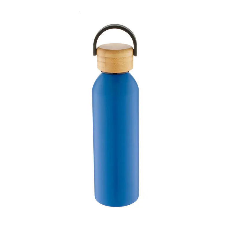Pozzo – Borraccia in alluminio 600 ml, colore Blu, vista fronte