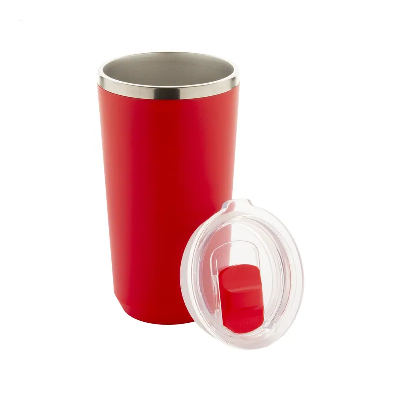 Veronica – Bicchiere riutilizzabile in polipropilene 500 ml, colore Rosso